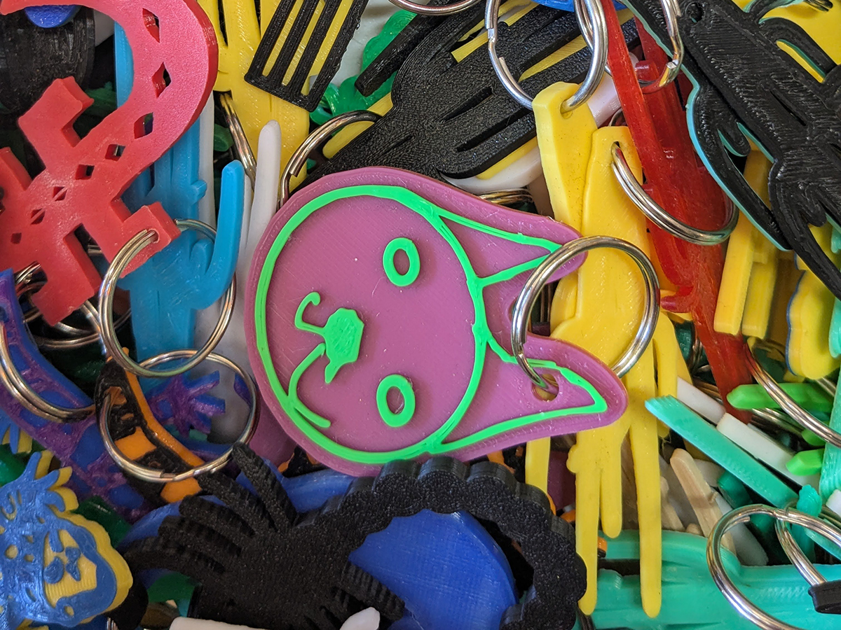 3D printed keychains galore!